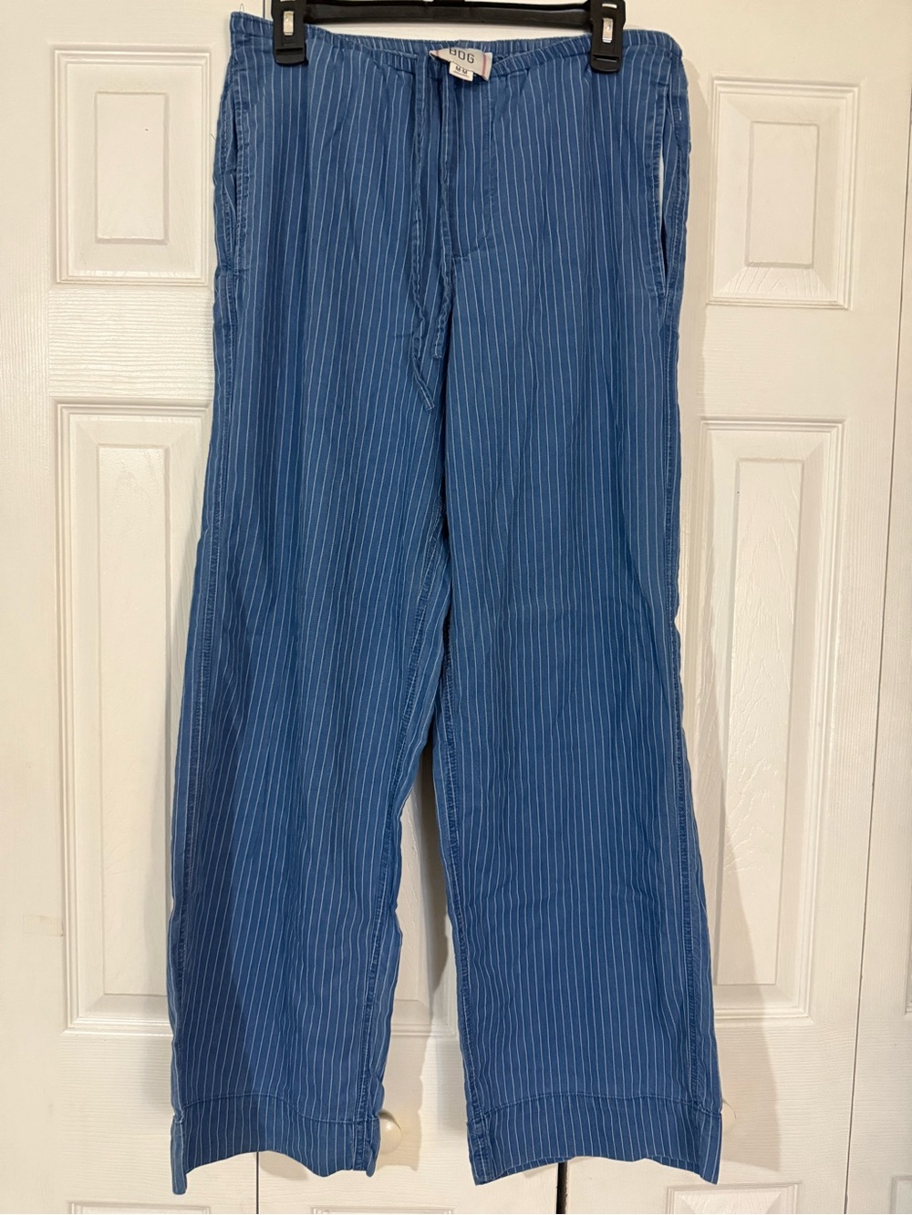 BDG Blue Pinstripe Casual Drawstring Pants
